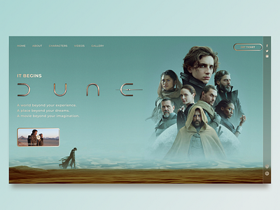 Dune 2021 Concept design dune dunemovie inspiration oscarisaac timotheechalamet web webconseptdesign webdesign inspiration