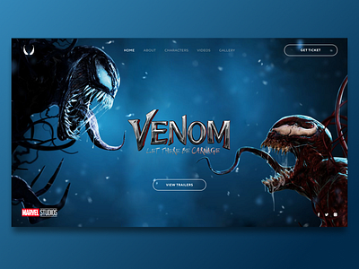 Venom 2 Concept cinema design inspiration marvel ui ux venom web
