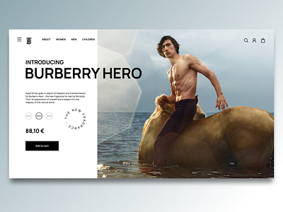 Burberry Hero Website Design Concept
