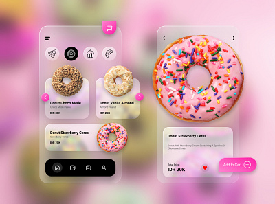 Breakfast Food Mobile Application UI Design app branding design food graphic design icon illustration ui