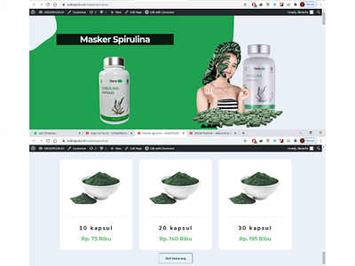 Landing Page - Spirulina (Orderpedia.id) branding design icon typography ui ux