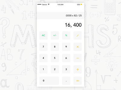 Calculator white app apple calculator design illustration ios mobile number uplabs