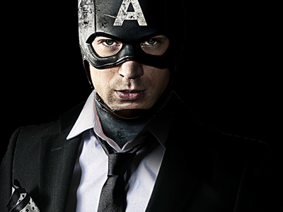 Captain America Business fashion photoshop suit