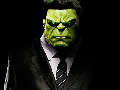 Hulk Business fashion photoshop suit