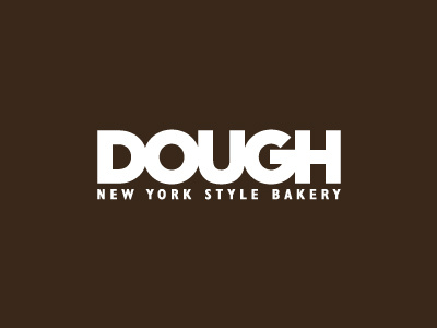 Dough Bakery Logo bakery brown dough logo type