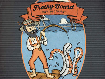 Frothy Beard Jetty Ginger Poster characterillustration design frothybeard illustration pen and ink