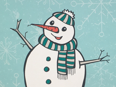 Christmas Snowman childrens art childrens book illustrations christmas design pen and ink snowman