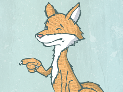 Fox, Stay Foxy animal art childrens art fox foxy illustration pen and ink winking