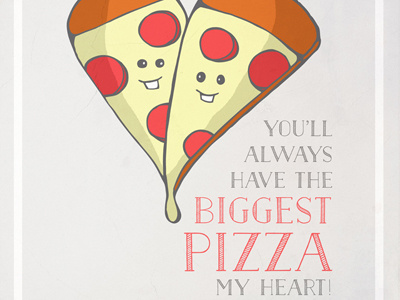 Pizza My Heart design food app food art illustration love pen and ink pizza puns