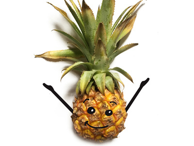 Cute Tiny Pineapple cute food pen and ink photo background pineapple