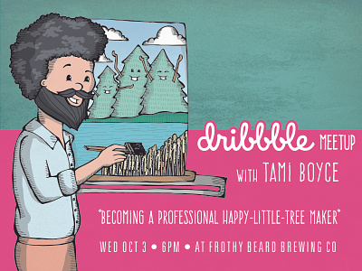 Tb Dribble Graphic Dribble bobross designtalk dribble dribblemeetup frothybeard frothybeardbrewing frothybrewing fun happylittletrees meetup tamiboyce