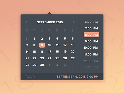 Date & time picker calendar date freebie sketch time