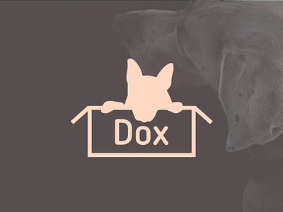 Dox logo branding dog dox logo peach