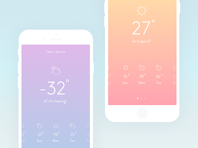 DailyUI - Weather App app dailyui gradient ui weather