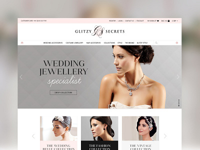 Glitzy Secrets Website branding ecommerce fashion grid logo responsive shop website