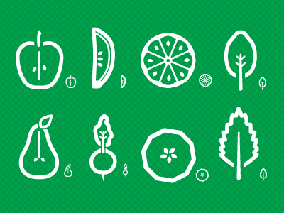 Fruit & Veggie Icons custom fruits icons vector veggies