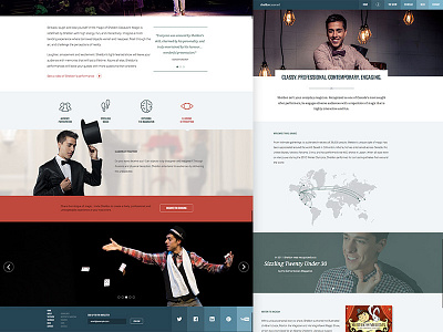 Sheldon Casavant Website design footer navigation icons magician navigation paper leaf ui user experience web design