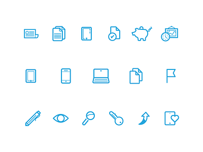 Website Education icons illustrator piggy bank