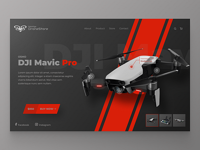 DroneStore - Landing Page Web Design