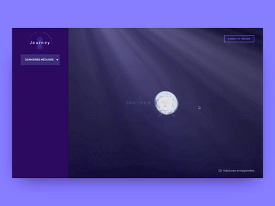 Journey _ Reveal animation canvas data dataviz design experience experiment illustration interaction jellyfish layout minimal purple typography ui ui design ux vector web website