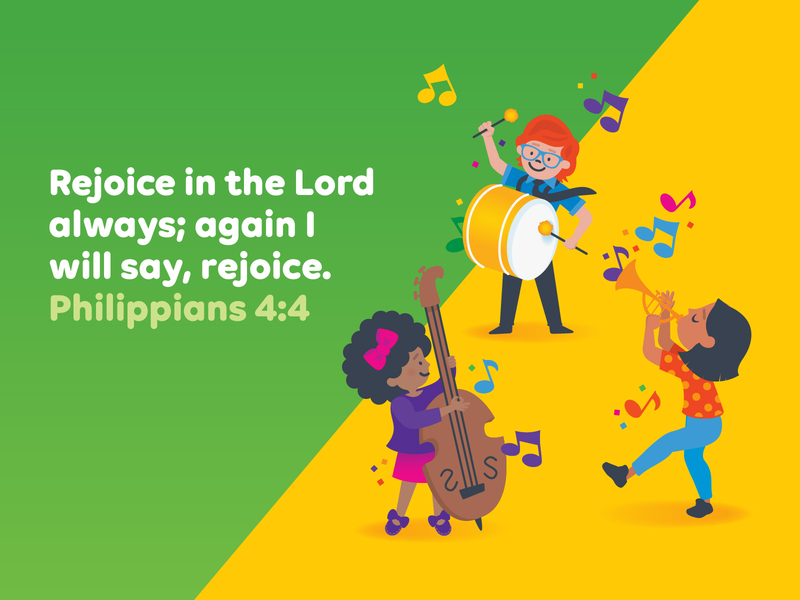 Preschool Memory Verse • March bible verse kids music preschool rejoice trumpet
