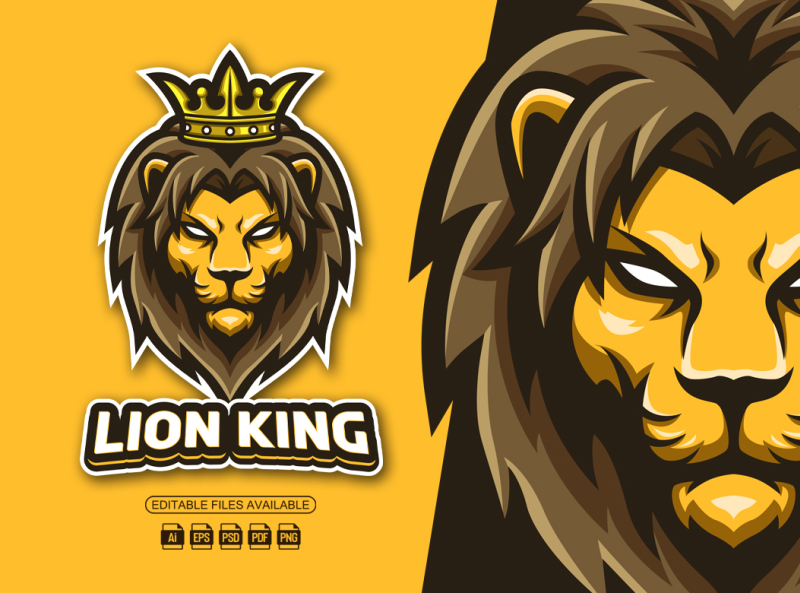 Lion King || Mascot Logo by Mike Hogart on Dribbble