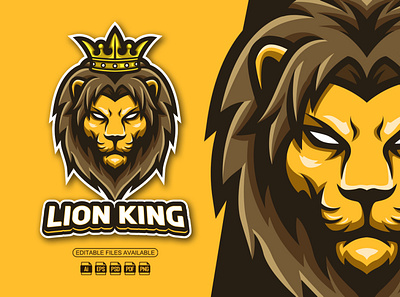 Lion King || Mascot Logo branding cartoon cartoon logo design graphic design illustration lion lion logo logo mascot mascot logo vector