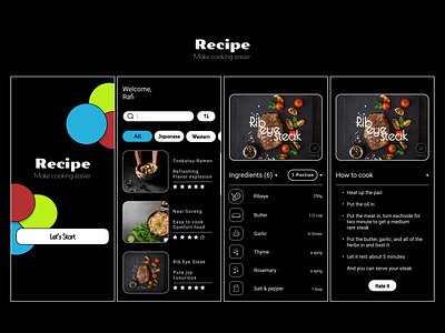 UI UX EXPLORATION - RECIPE app ui ux