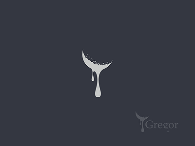 Gregor Lunar Logo drops gregor honey honey moon liquid logo moon music type typo typographic