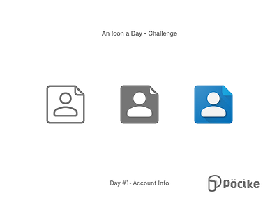 Icon Challenge Day 1 Account Info account address book design flat gliph google icon line material solid stroke
