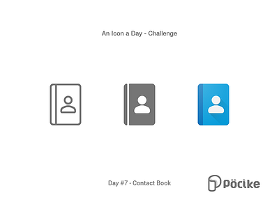 Icon Challenge Day 7 Contact Book account address book design flat gliph google icon line material solid stroke