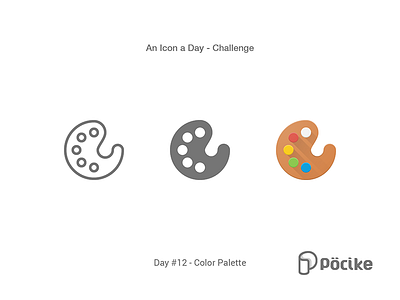 Icon Challenge Day 12 Color Palette color flat glyph icon line material paint palette screen solid stroke