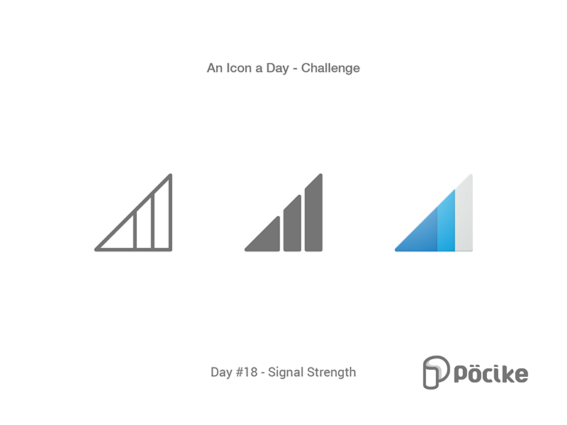 Icon Challenge Day 18 Signal Strength 4g stroke solid material line mobile icon glyph flat strength signal