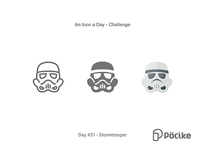 Icon Challenge Day 31 Stormtrooper flat force glyph icon line material solid star star wars stormtrooper wars