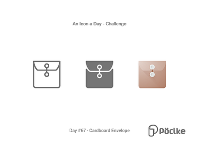 Icon Challenge Day 67 Cardboard Envelope cardboard delivery document envelope flat glyph icon line mail material solid