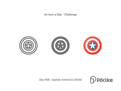 Icon Challenge Day 68 Captain America's Shield america captain flat glyph icon line marvel material shield solid superhero