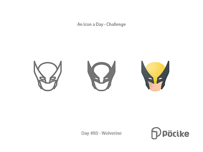 Icon Challenge Day 80 Wolverine comic flat glyph icon line logan material solid wolverine x men