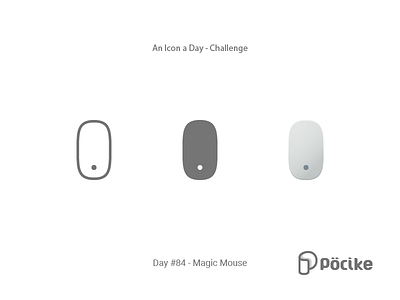 Icon Challenge Day 84 Magic Mouse apple flat glyph icon line magic material mouse scroll solid