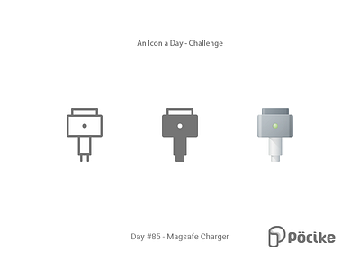 Icon Challenge Day 85 Magsafe Charger apple charger flat glyph icon line magsafe material plug solid