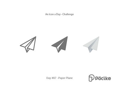 Icon Challenge Day 87 Paper Plane email flat glyph icon line mail material paper plane send solid