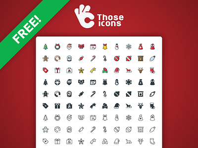 Free Christmas Icons for project Those Icons flat free christmas glyph holiday icon line santa sketch solid vector