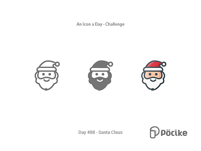 Icon Challenge Day 88 Santa Claus claus flat free christmas glyph holiday icon line santa sketch solid