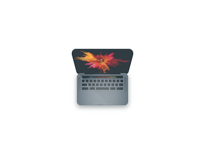 Space Gray Macbook Pro Icon apple bar color flat icon mac macbook material pro space gray touch