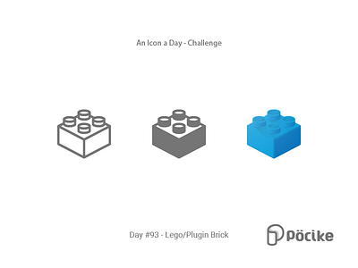 Icon Challenge Day 93 Lego, Plugin Brick application brick development flat glyph icon lego line material plugin solid