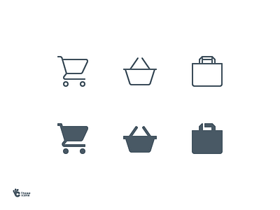 Shopping Icons bag basket buy cart checkout glyph icon icons line shopping