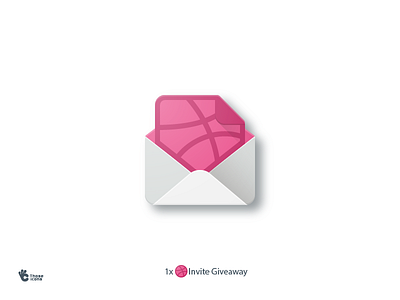 Invite Givaway! design dribbble flat icon invite material