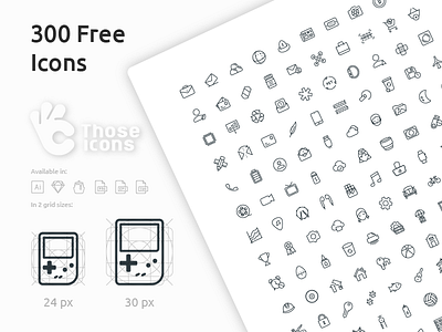 300 Free Icons From Those Icons