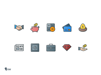50 Business Colored Line Icons those