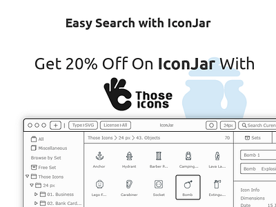 IconJar discount for Those Icons Users icon