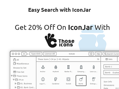 IconJar discount for Those Icons Users